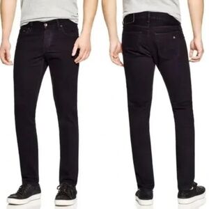 Rag & Bone Men's Jay Button Fly RB 23X Skinny Jeans in Black Resin Size 36